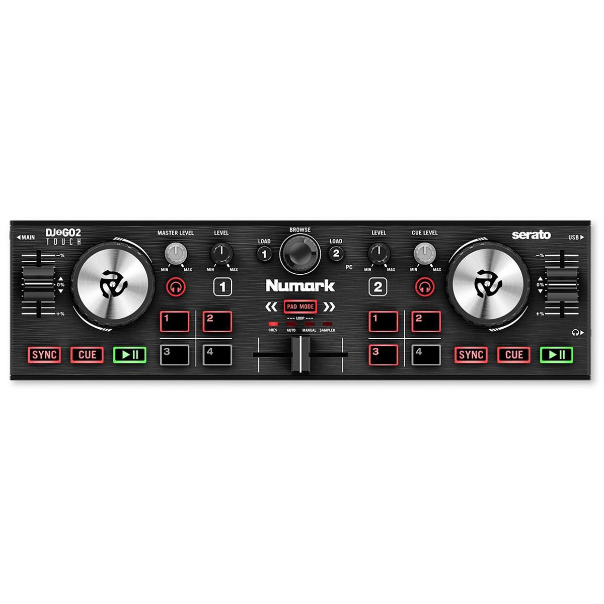 Image of Numark DJ2GO2 Touch Pocket DJ Controller with Touch Capacitive Jog Wheels