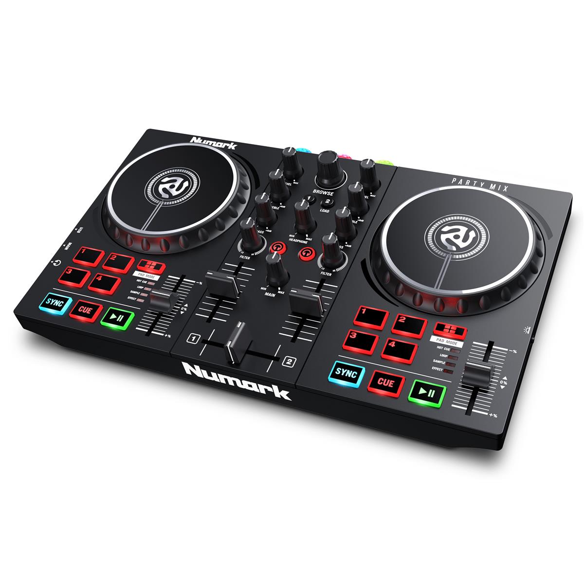 Numark Party Mix II DJ Controller with Built-In Light Show -  PARTYMIXII
