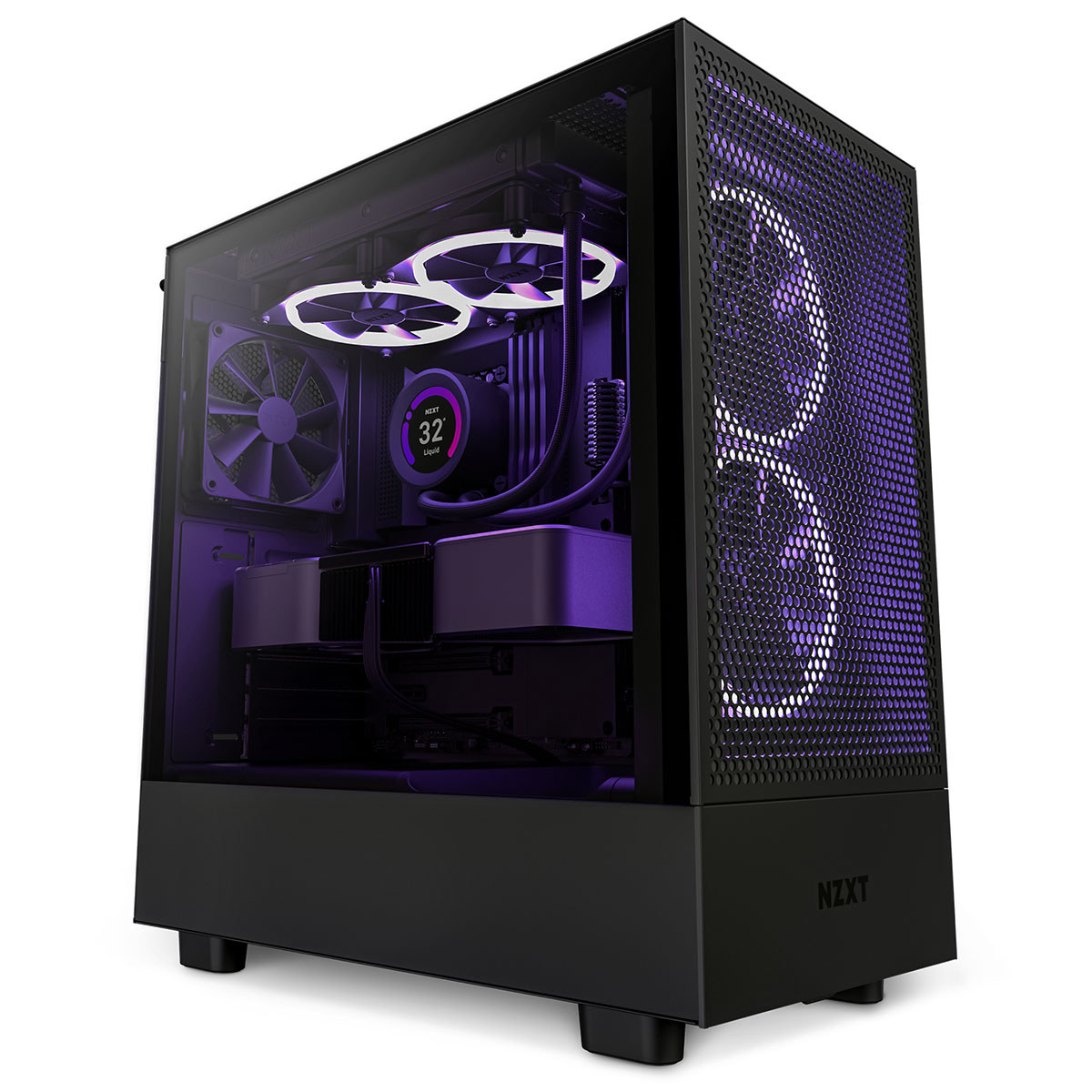 

NZXT H5 Flow Compact Tempered Glass ATX Mid-Tower Airflow Computer Case Black