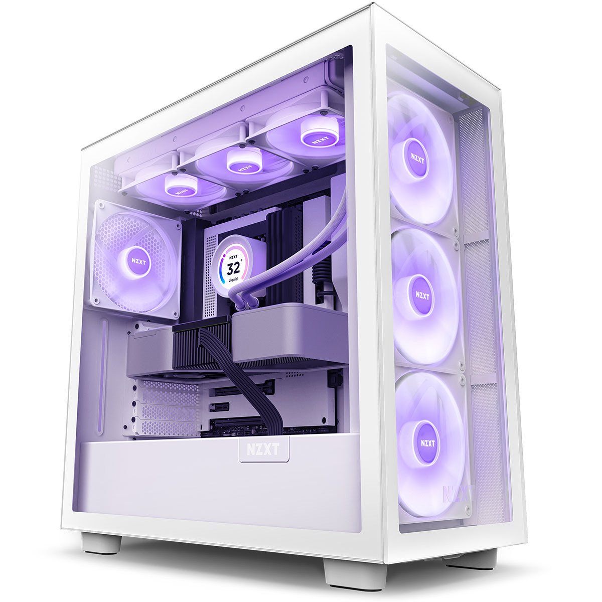 

NZXT H7 Elite Premium Tempered Glass ATX Mid-Tower Computer Case White