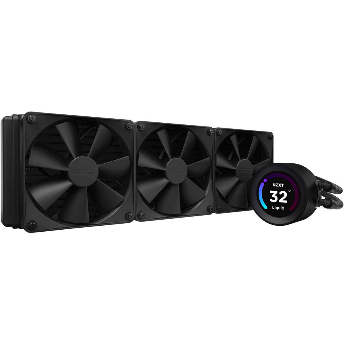

NZXT Kraken Elite All-In-One Liquid CPU Cooler with LCD Display, Matte Black 360mm (3x 120mm Fans)