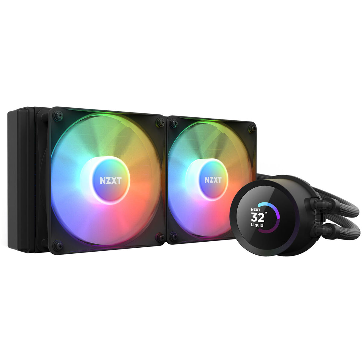 

NZXT Kraken RGB All-In-One Liquid CPU Cooler with LCD Display Matte Black 240mm (2x 120mm Fans)