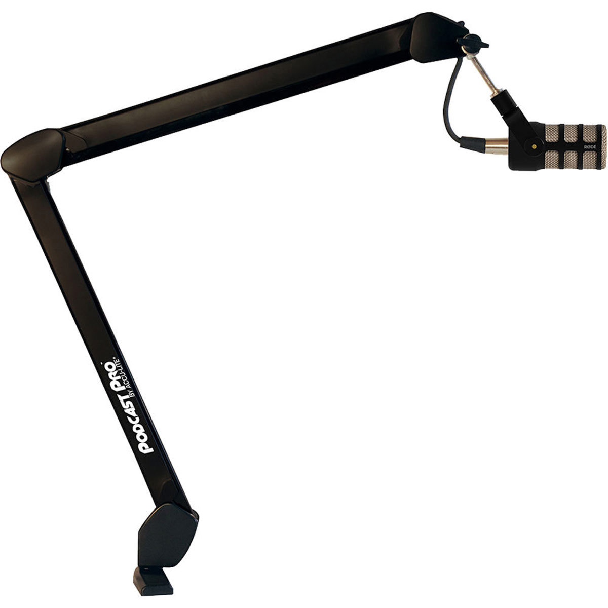 

O.C. White Podcast Pro by Accu-Lite Mic Boom w/Table Edge Clamp, XLR Cable,Black
