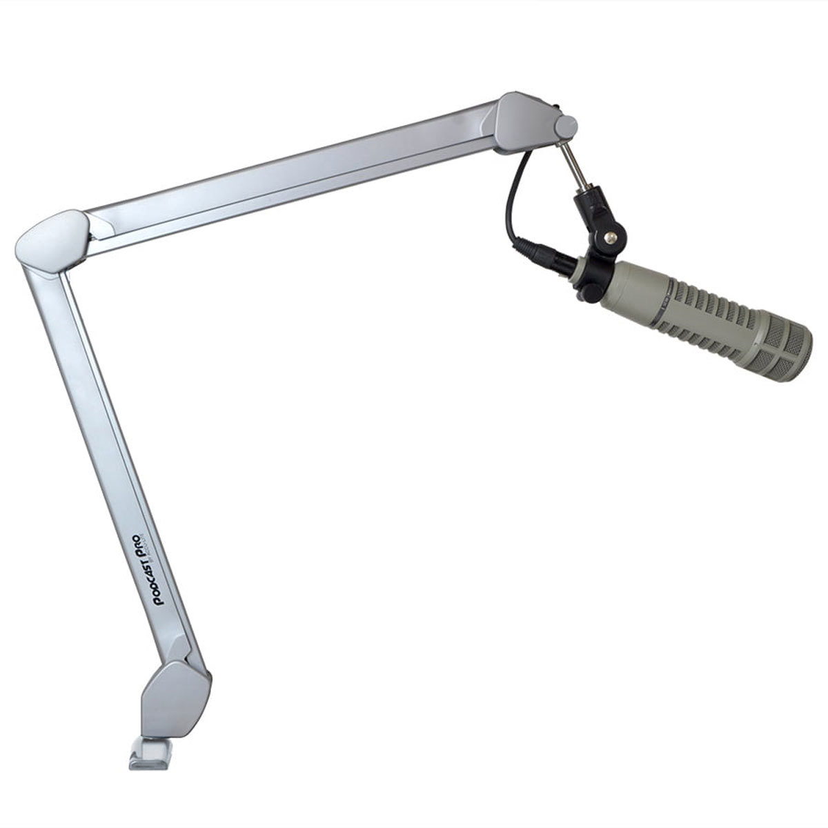 

O.C. White Podcast Pro by Accu-Lite Mic Boom w/Table Edge Clamp,XLR Cable,Silver