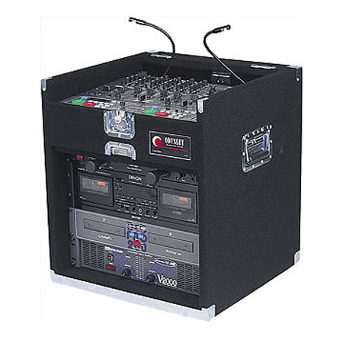 

Odyssey Innovative Designs Odysseyy CGX908 Carpeted Console Rack Case, 9Ux8U Combo Rack