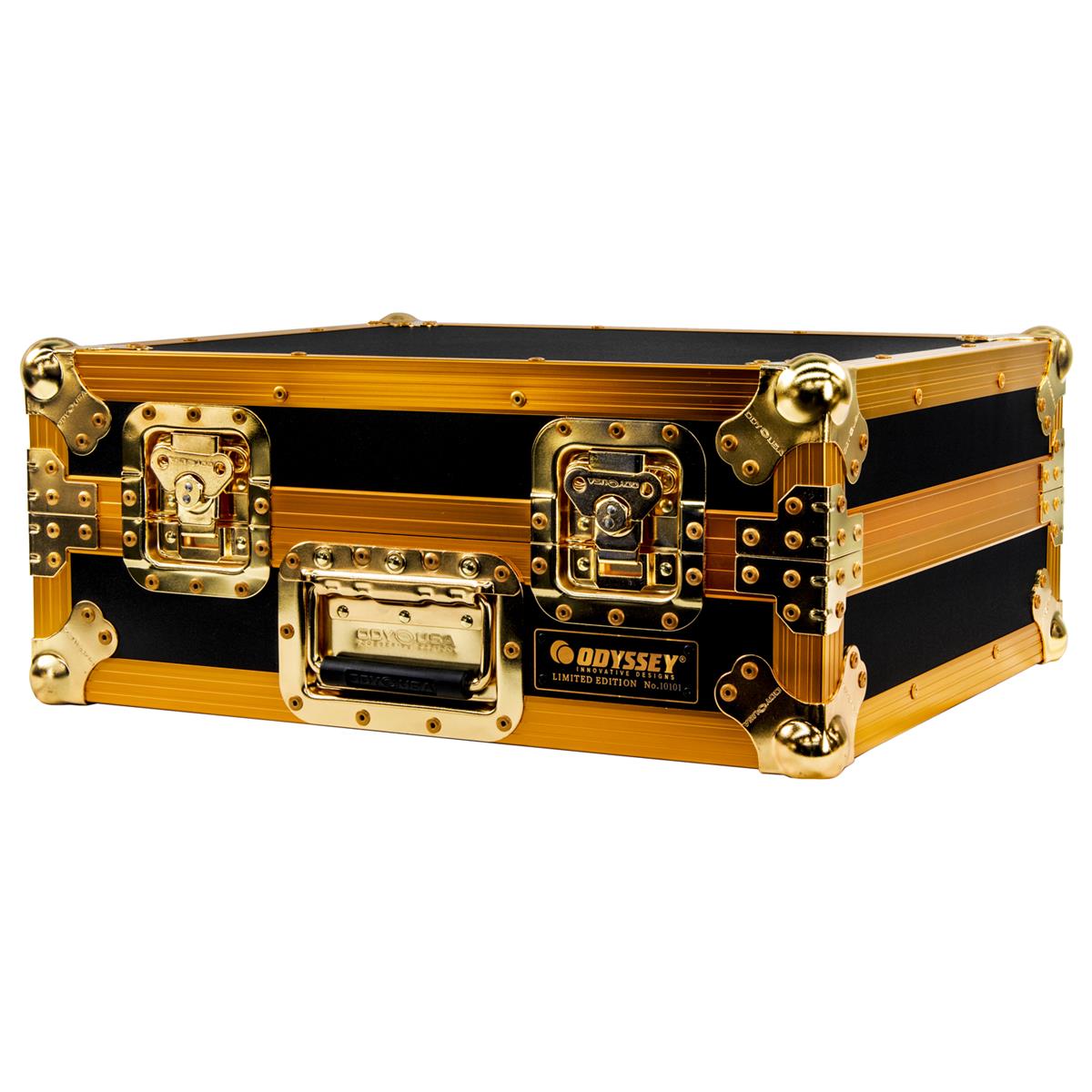 Image of Odyssey Innovative Designs LE Gold Flight Case for 1200 Style DJ Turntables