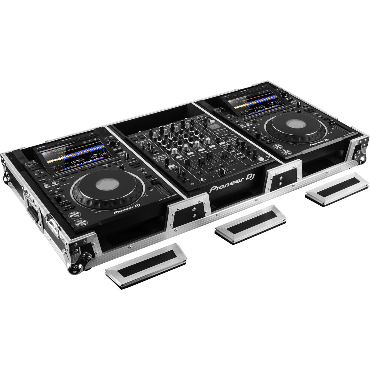 

Odyssey Innovative Designs Extra Deep Coffin Case for 12" DJ Mixer, Black/Silver