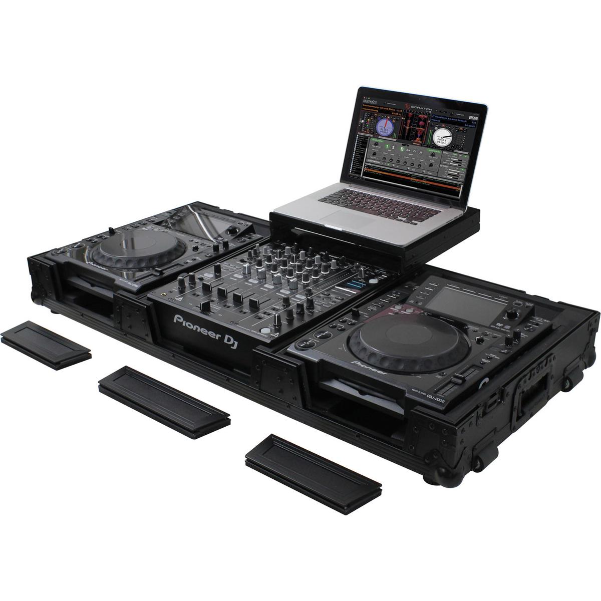 Image of Odyssey Innovative Designs Black Label Glide Style DJ Coffin for 2 CD Players