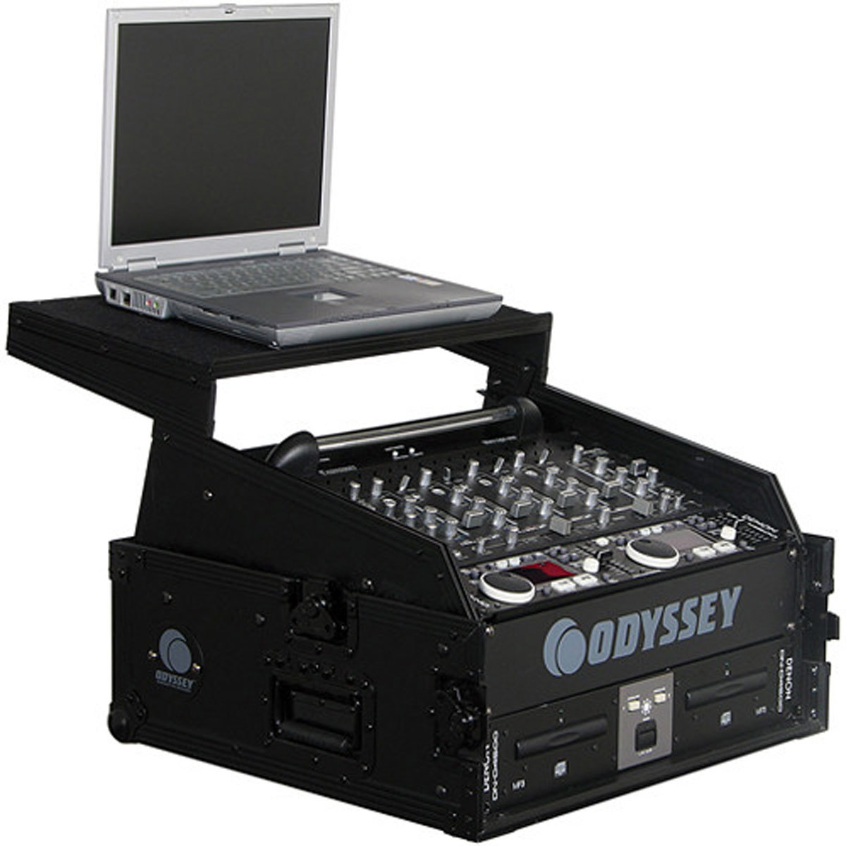 

Odyssey Innovative Designs Odysseyy Black Label FZGS1002BL Glide Style Combo Rack, 10U Over 2U