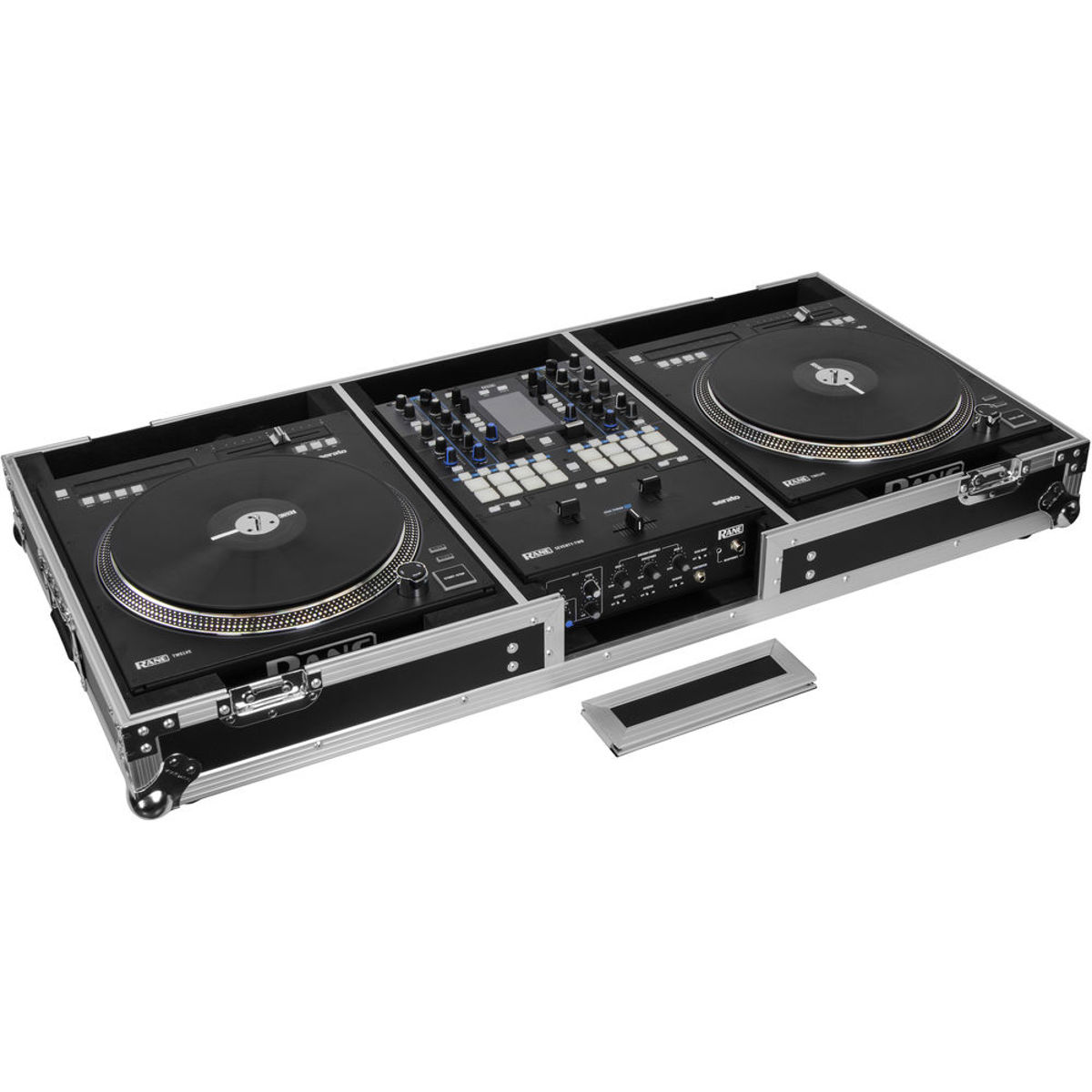 

Odyssey Innovative Designs Coffin, Rane 72 Mixer/Two 12 Controller, Black/Silver