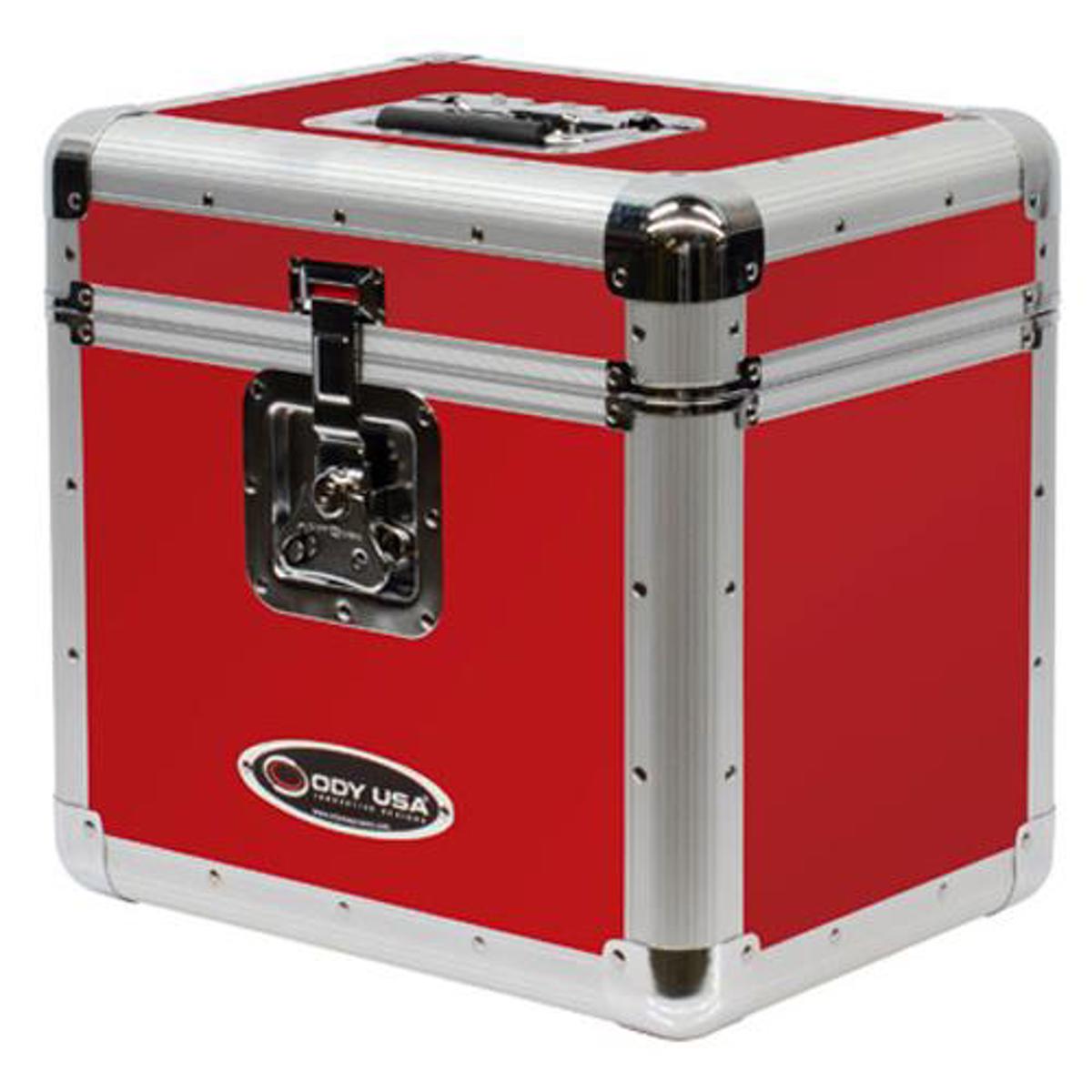 

Odyssey Innovative Designs Krom KLP2 Stackable Case, Holds 70 Records, Red