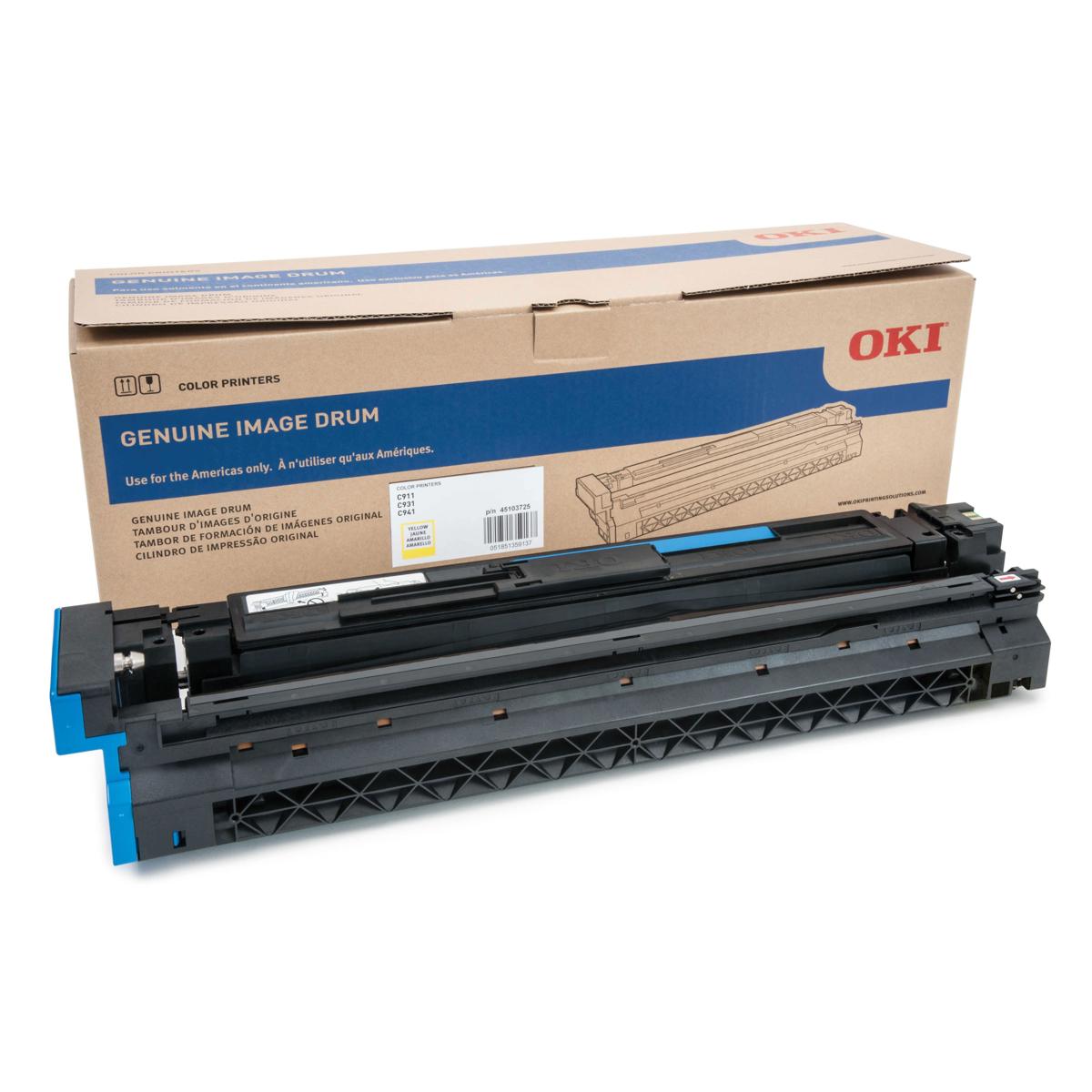 

OKI Data 45103725 Image Drum Unit for C941dn, C931dn, C911dn Printers, Yellow