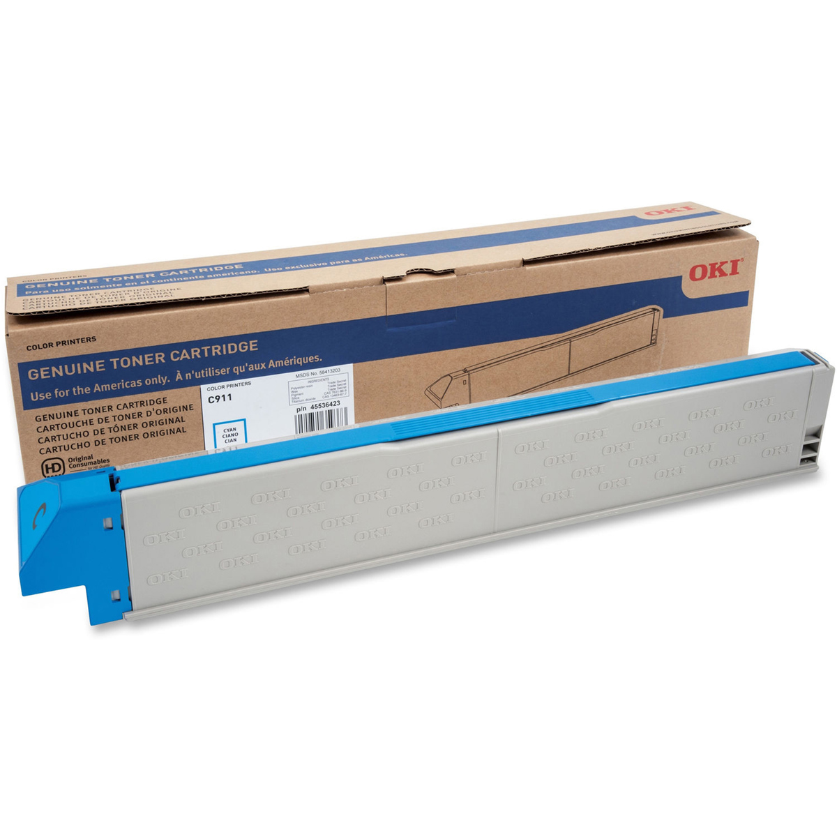 

OKI Data OKi Data 45536423 Laser Toner Cartridge for C911dn Printer, Cyan