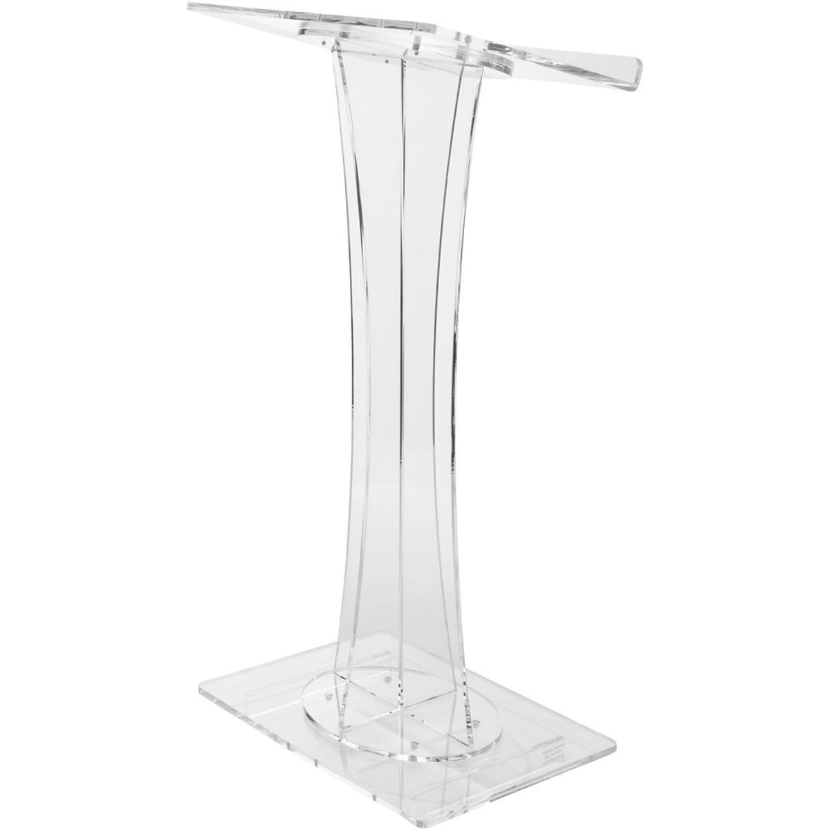 

Oklahoma Sound Contemporary 471 Clear Acrylic Curved Lectern, Clear