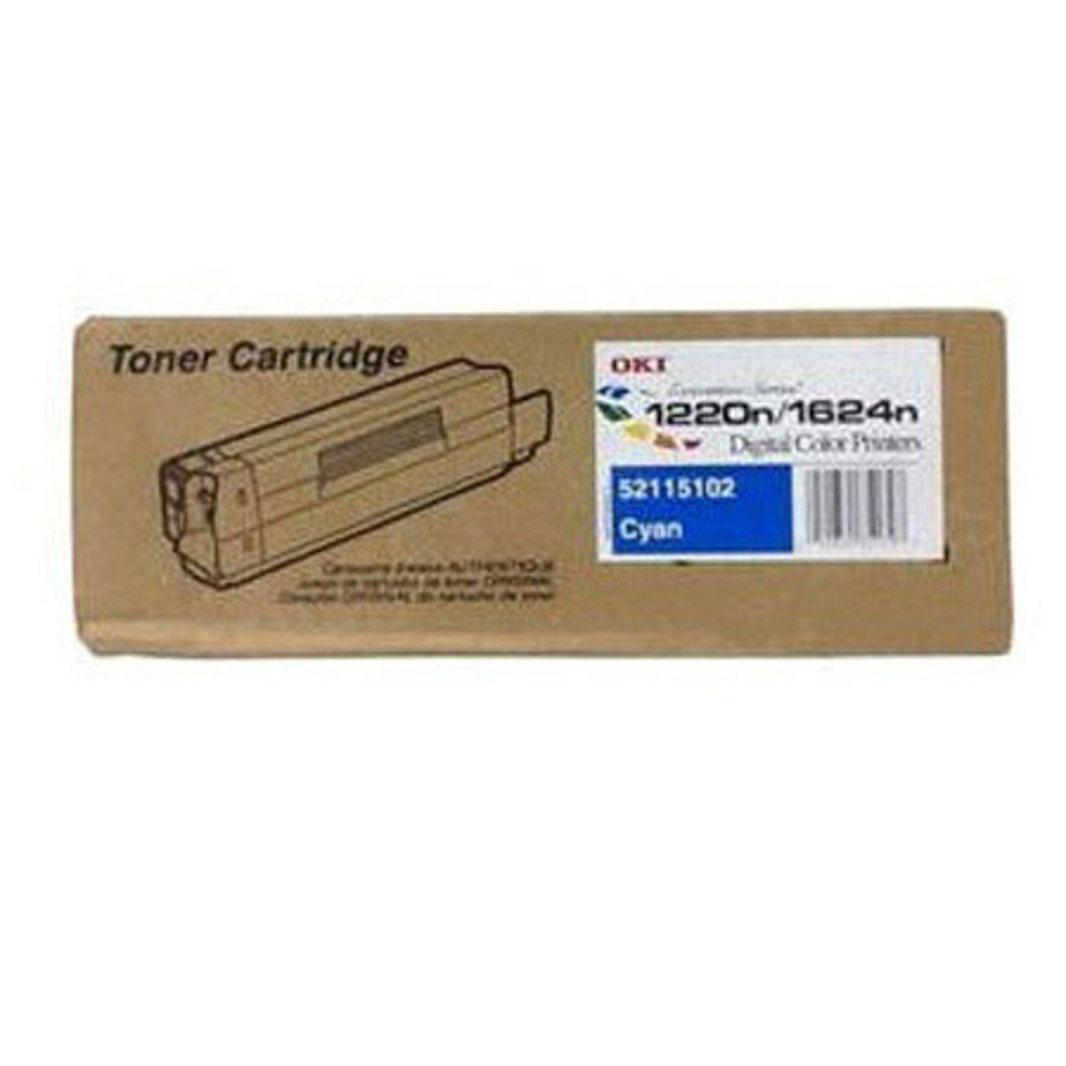 

OKI Data OKi Data 52115102 Laser Toner Cartridge for 1220n/1624n Printers, Cyan