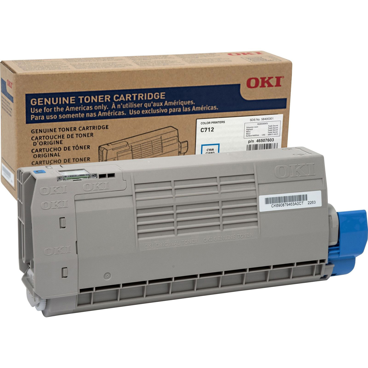 

OKI Data Toner Cartridge for C712dn and 712n Printers, Cyan