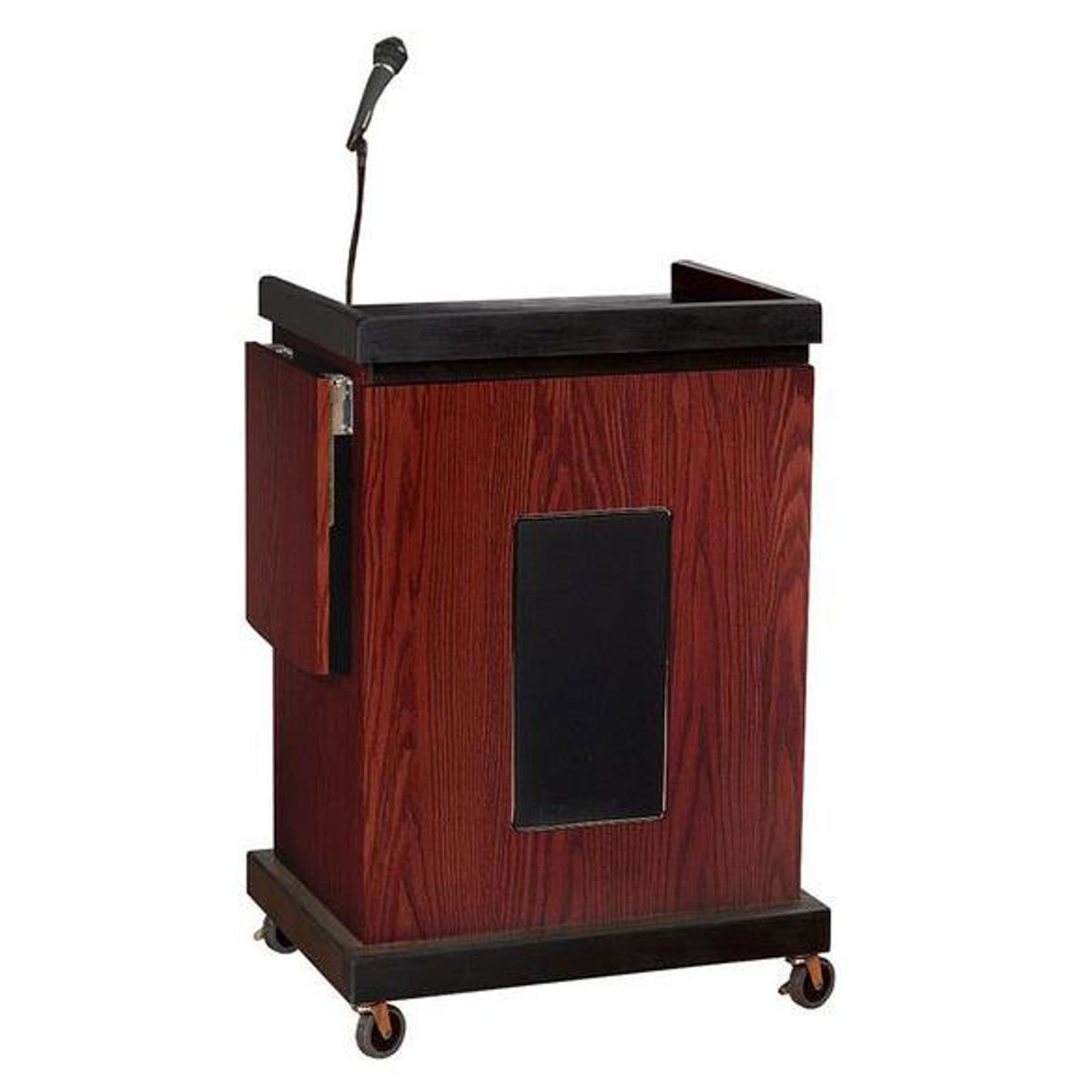 

Oklahoma Sound Smart Cart Lectern with Sound, Mahogany