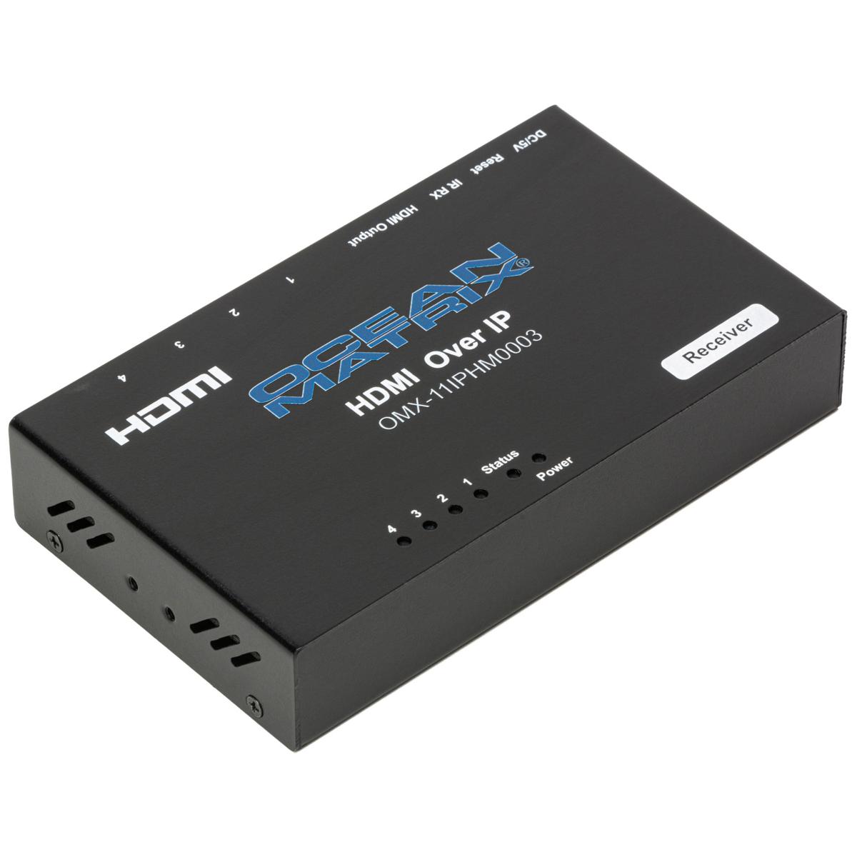 

Ocean Matrix OMX-11IPHM0003 1080p/60 HDMI Over IP Extender with 4x RJ45 Ports Rx