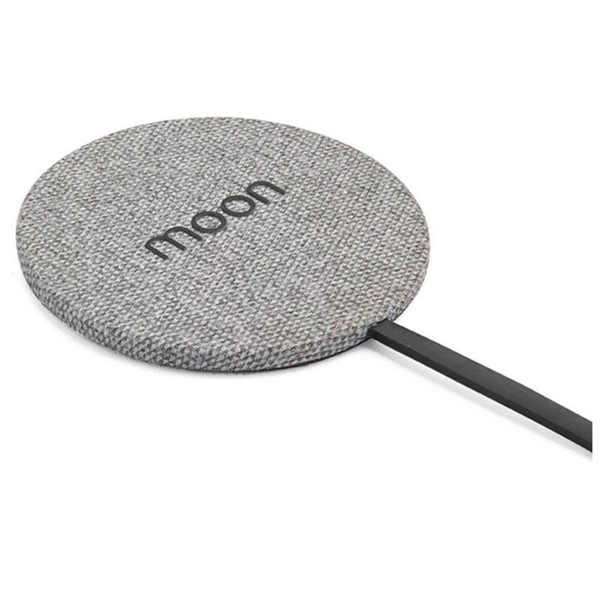 

Orbit Moon Wireless Smartphone Charger with QC3.0 Wall Charger, Gray Fabric
