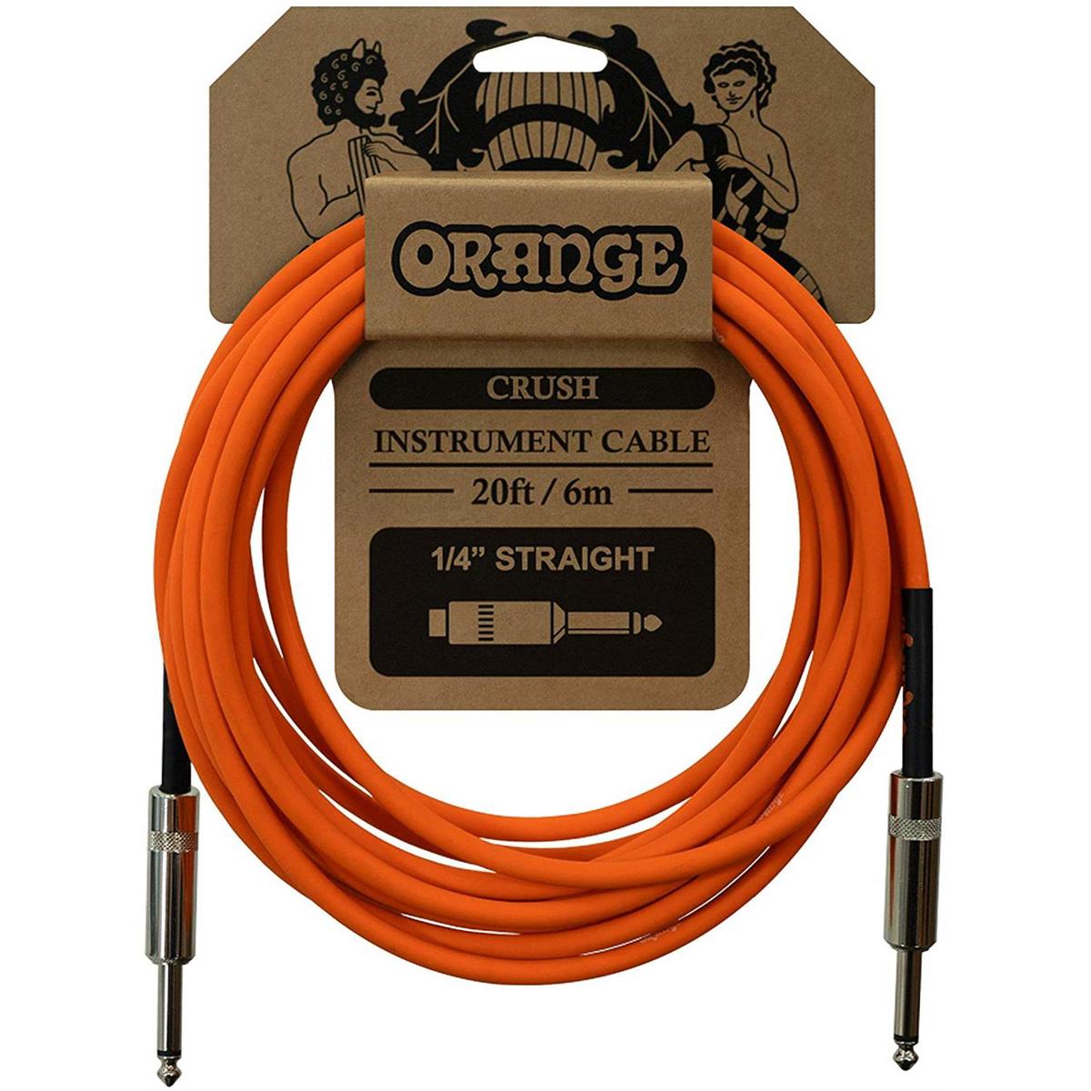 

Orange Crush 20' Instrument Cable with Straight to Straight Connector, Orange