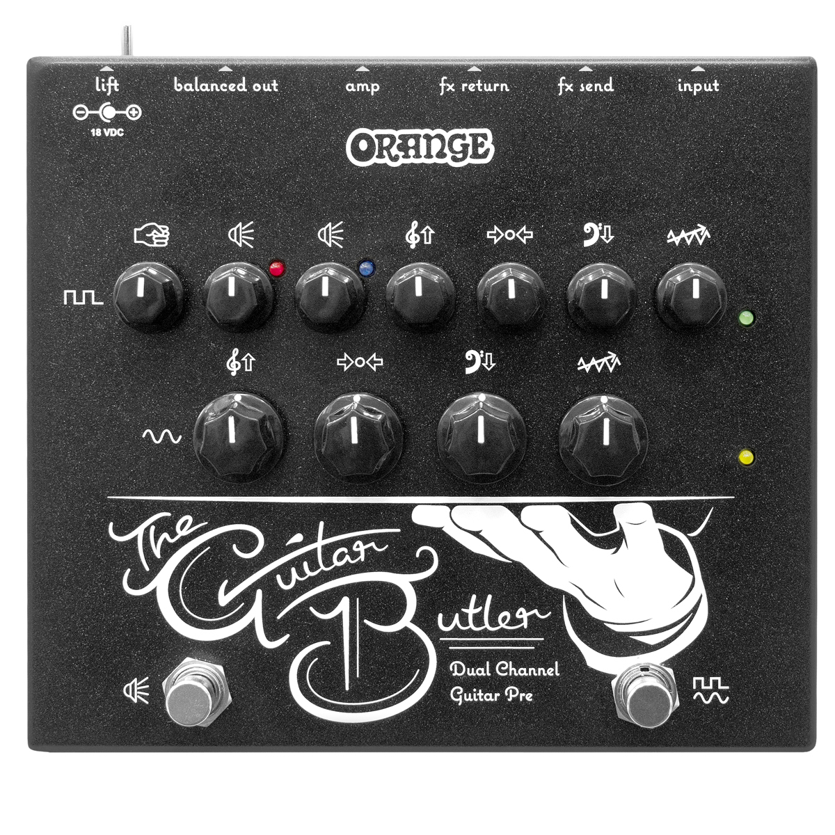 

Orange Guitar Butler Dual Channel Guitar Preamp Pedal, Black