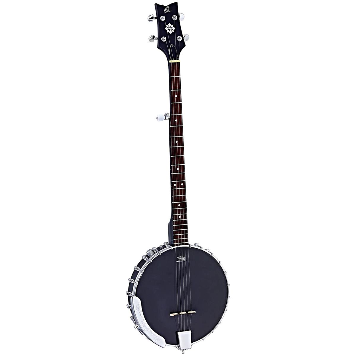 Ortega Guitars OBJE250OP-S Raven Series 5-String Open Back Banjo, Black -  OBJE250OP-SBK