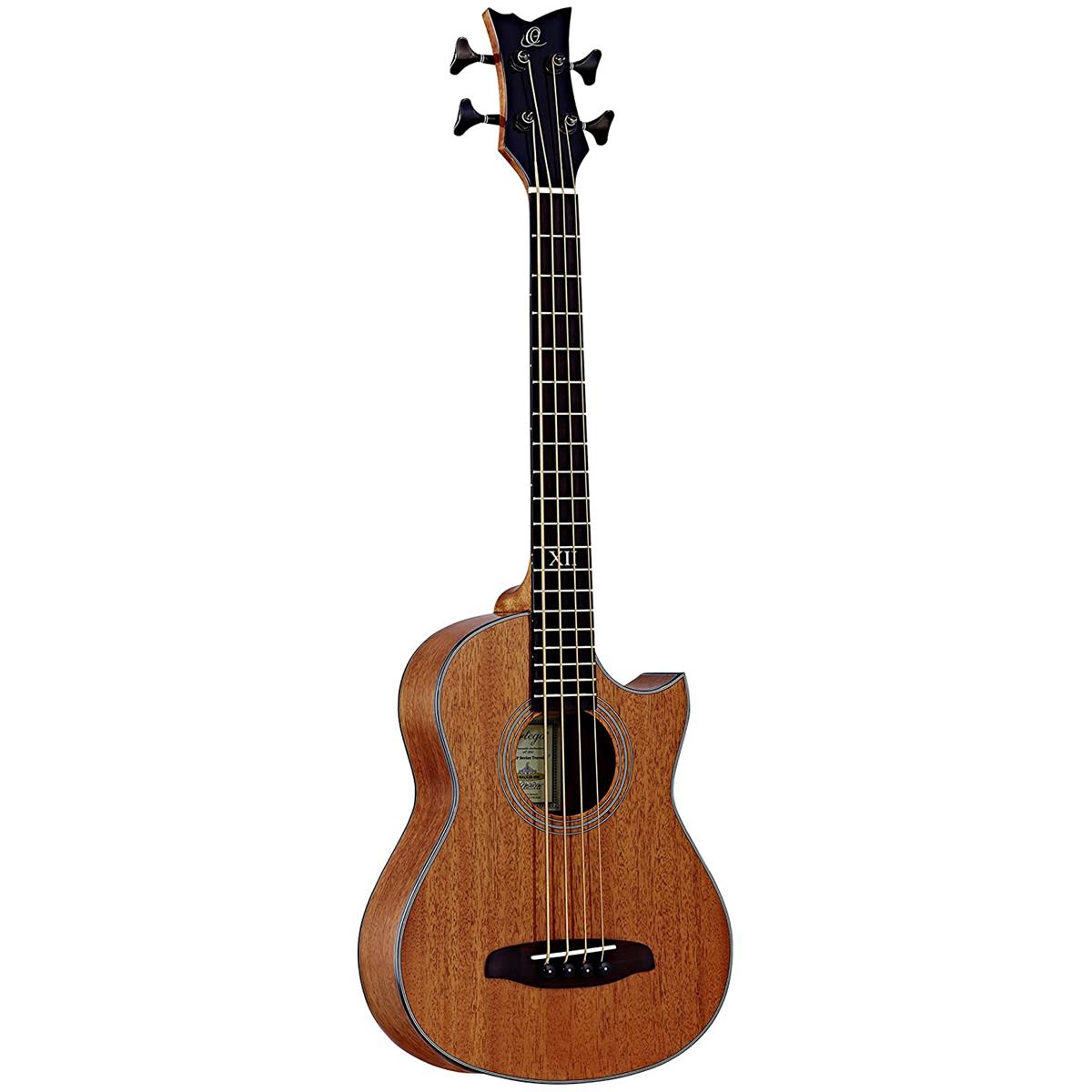 Deep Traveler Acoustic Electric Bass Guitar, Natural - Ortega Guitars D-WALKER-MM