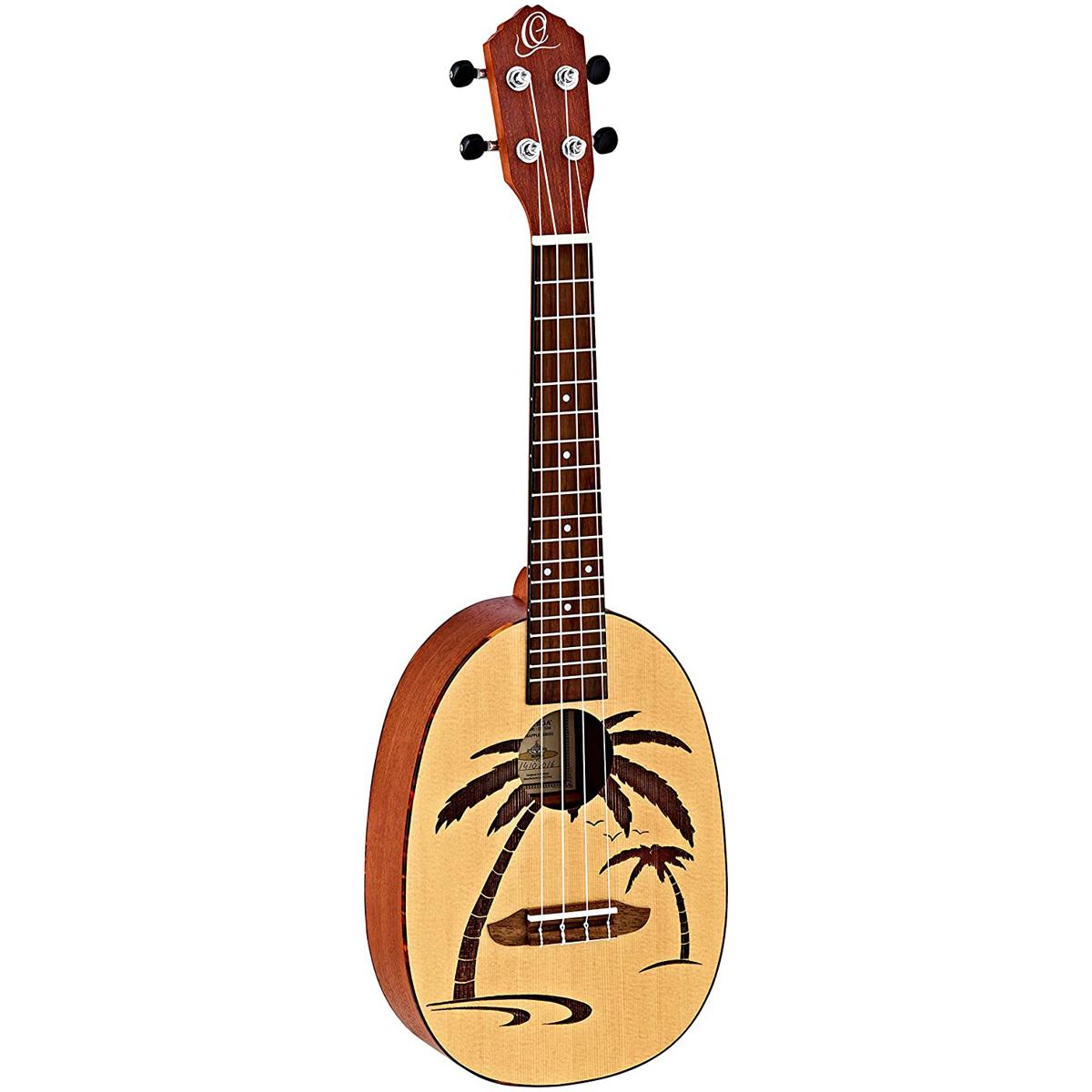 

Ortega Guitars RUPA5 Bonfire Pineapple Style Concert Acoustic Ukulele, Natural
