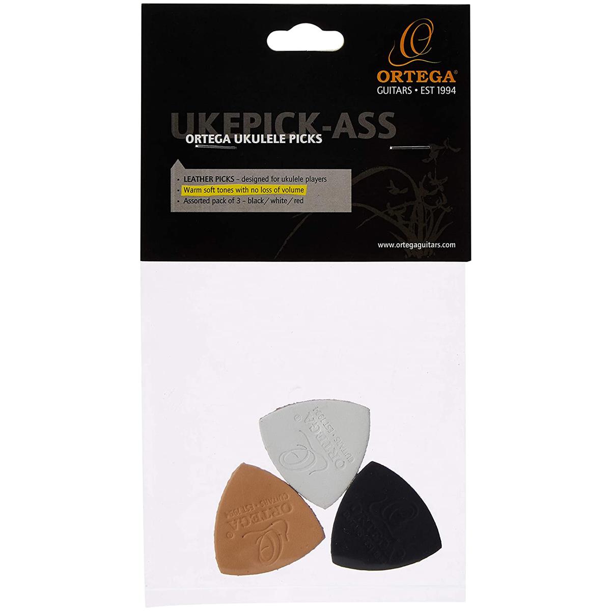 

Ortega Guitars Leather Picks for Ukuleles & Guitars, 3-Pack