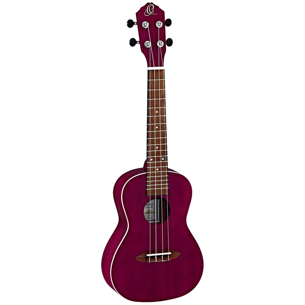 

Ortega Guitars RURUBY Earth Concert Sized Acoustic Ukulele, Ruby Raspberry