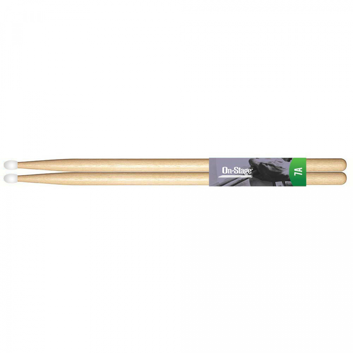 

On-Stage ON-Stage AMH7AN American Made Hickory Drumsticks, 7A, Nylon Tip, 6-Pair