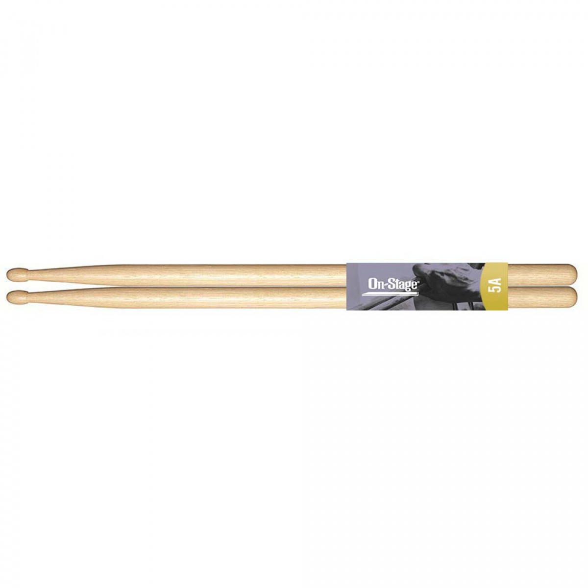 

On-Stage AMH5AW American Made Hickory Drumsticks, 5A, Wood Tip, 6-Pair