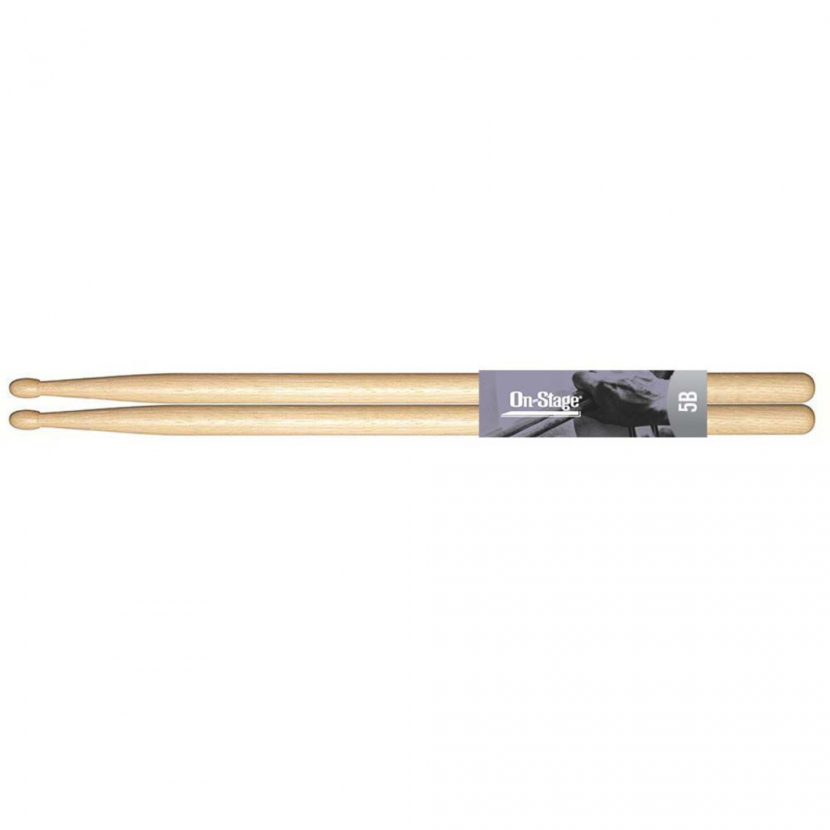 

On-Stage AMH5BW American Made Hickory Drumsticks, 5B, Wood Tip, 6-Pair