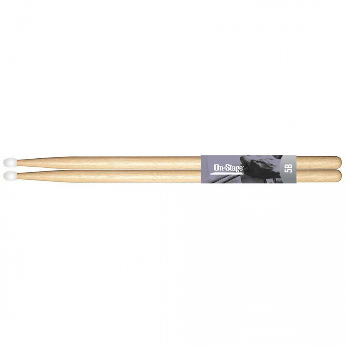 

On-Stage ON-Stage AMH5BN American Made Hickory Drumsticks, 5B, Nylon Tip, 6-Pair