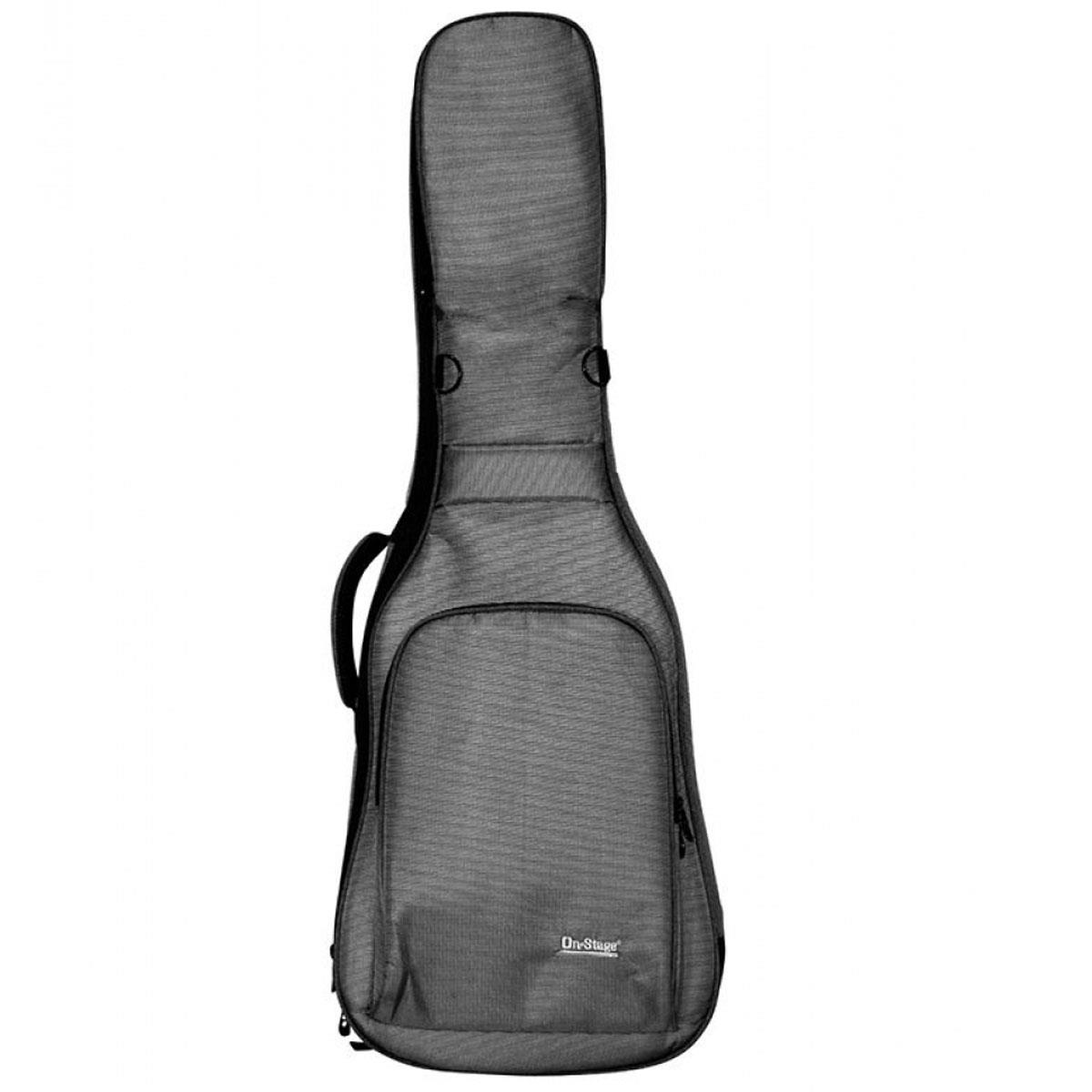 On-Stage GBE4990 Deluxe Electric Guitar Gig Bag, Charcoal Gray -  14577