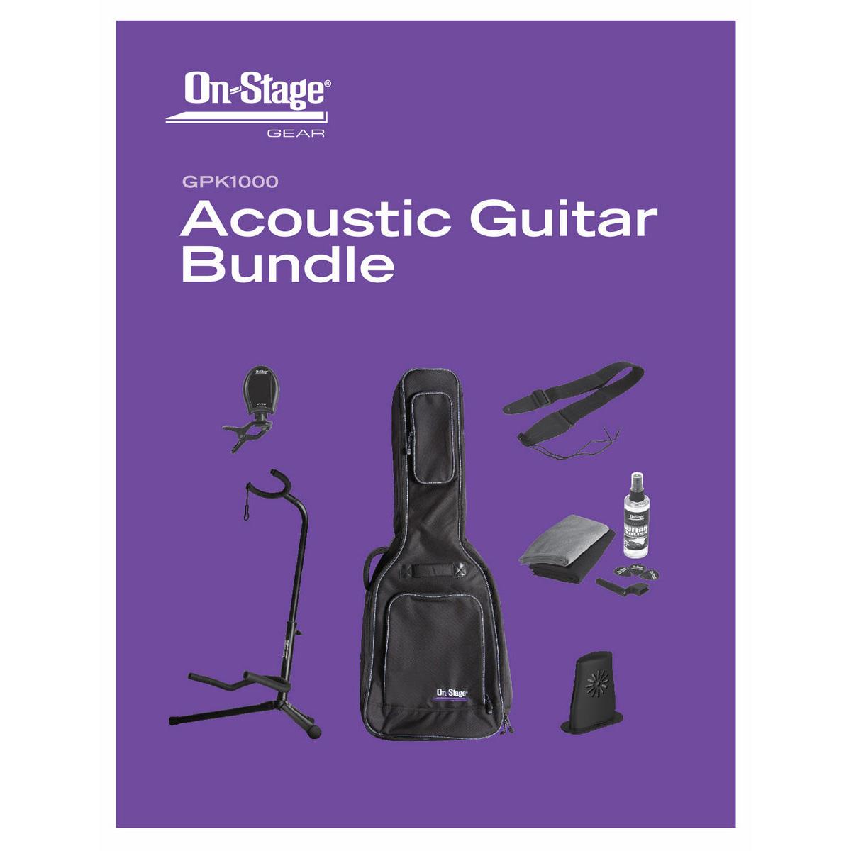 Image of On-Stage GPK1000 Acoustic Guitar Accessories Bundle