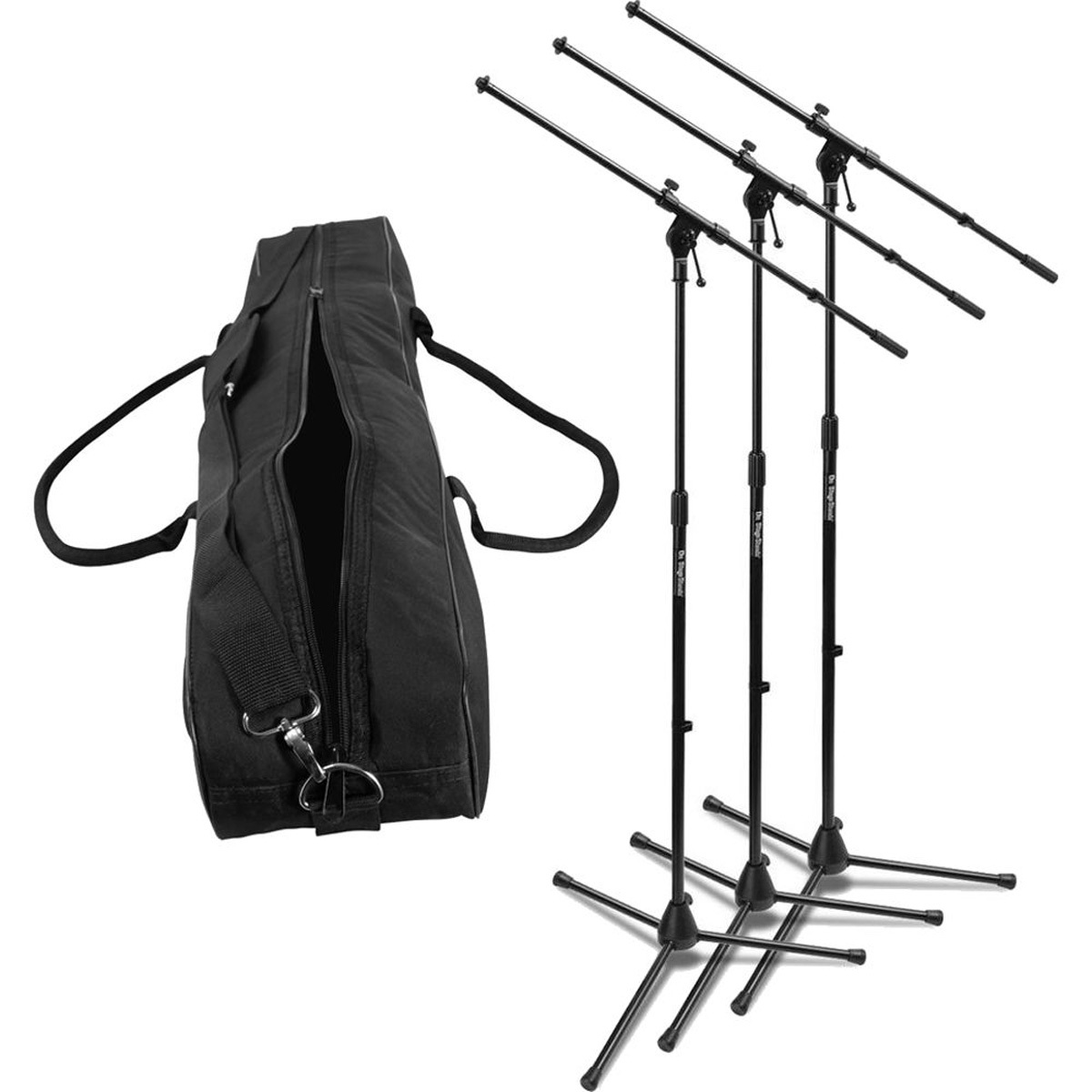 

On-Stage MSP7703 Euro Boom Microphone Stand with Bag, Pack of 3