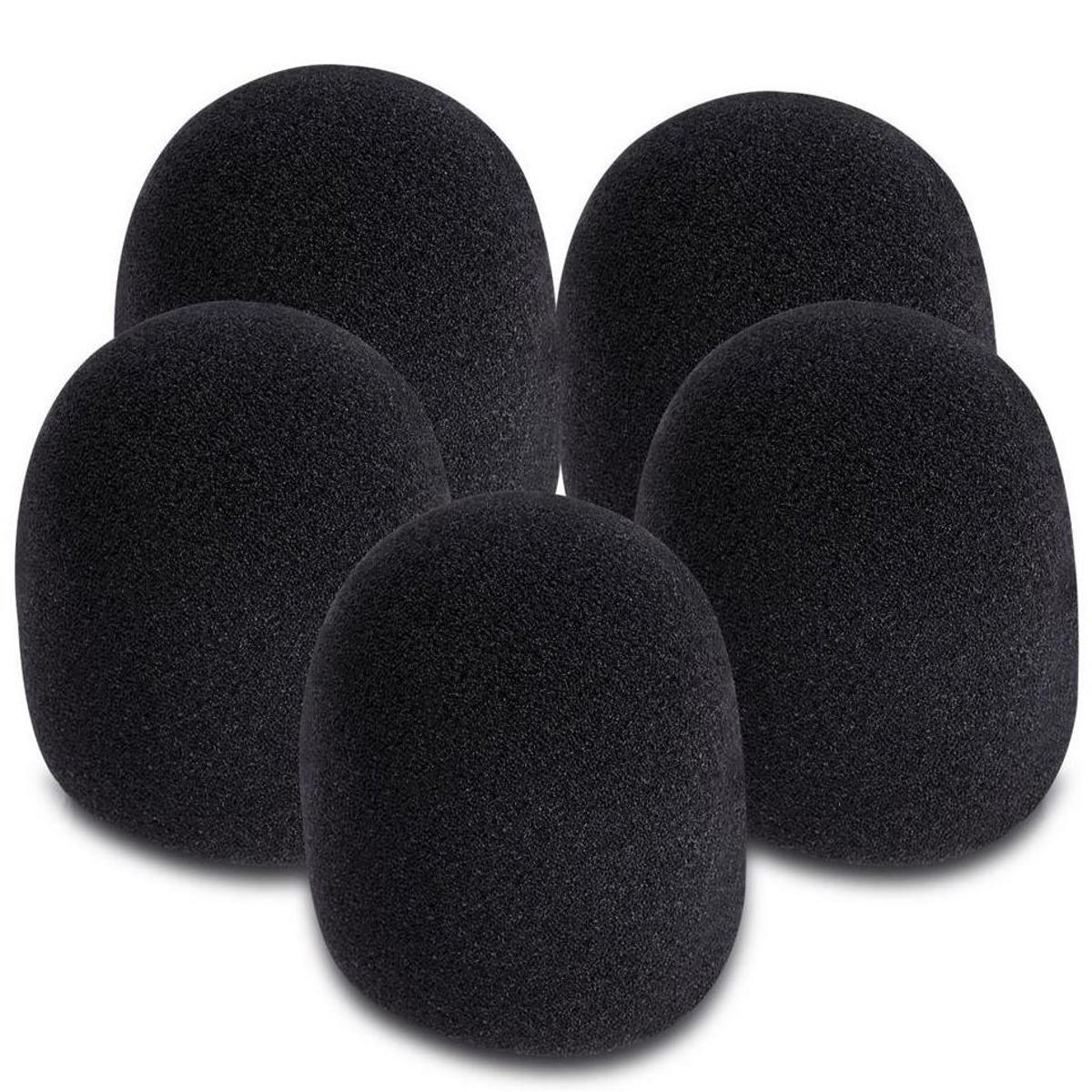 

On-Stage ASWS58 Foam Windscreen for Handheld Microphones, 5 Pack, Black