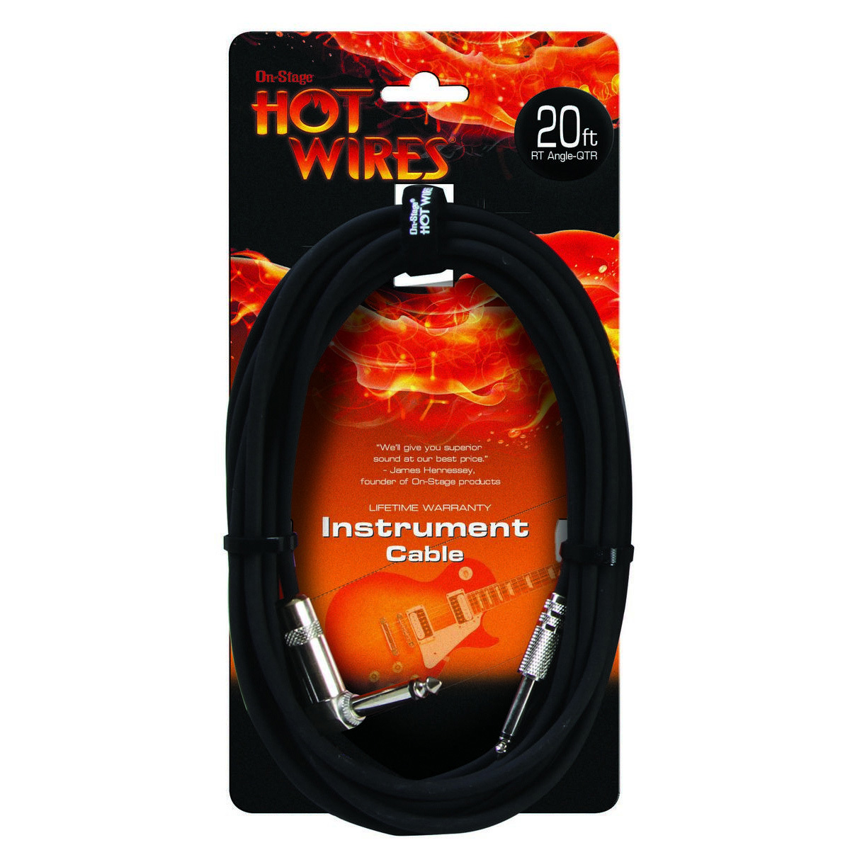 

On-Stage IC-20R 20' Right-Angle Instrument Cable