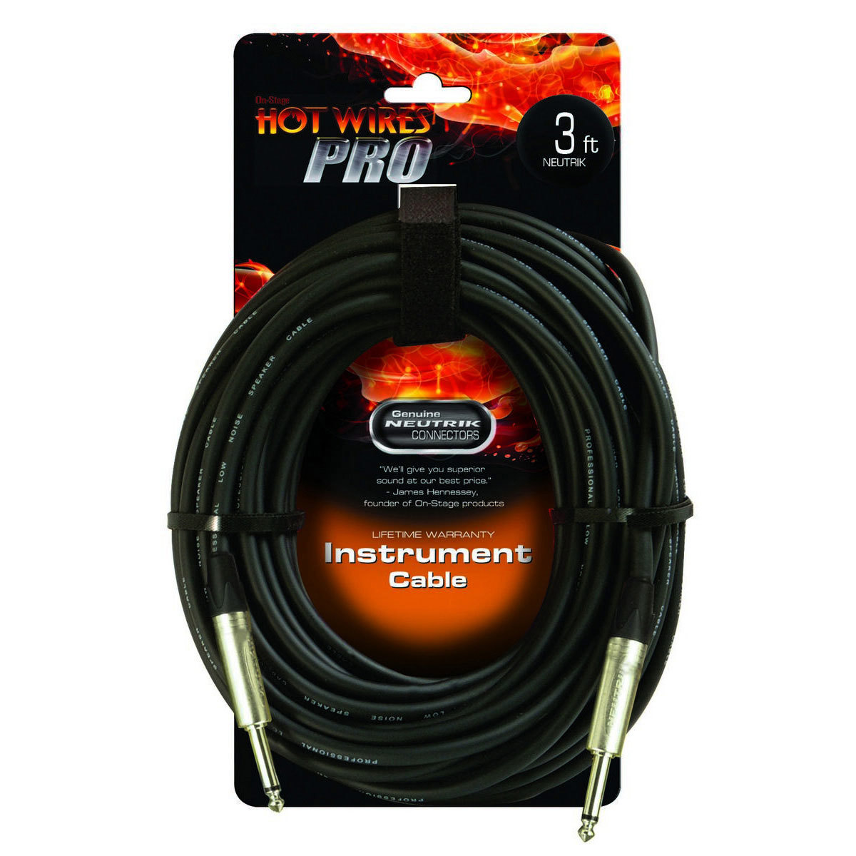 

On-Stage IC-3NN 3' Instrument Cable with Neutrik Connector