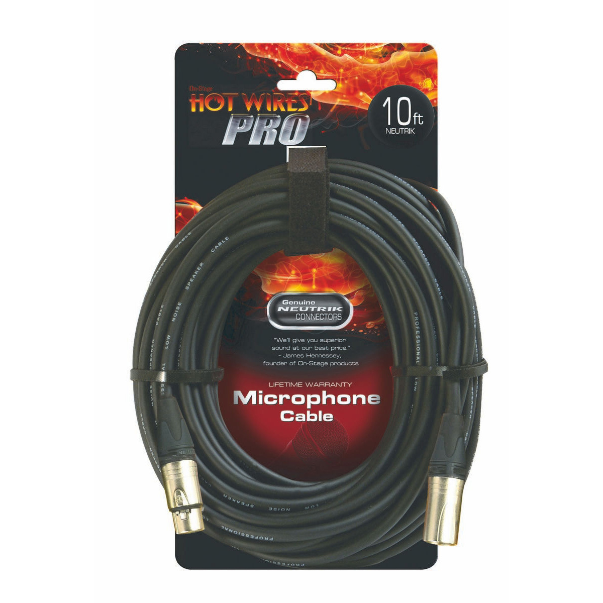 

On-Stage MC-10NN 10' Mic Cable with Neutrik Connector, XLR to XLR