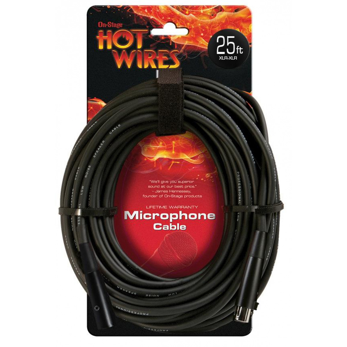 

On-Stage MC12-25HZ 25' Hi-Z Microphone Cable, XLR to 1/4"
