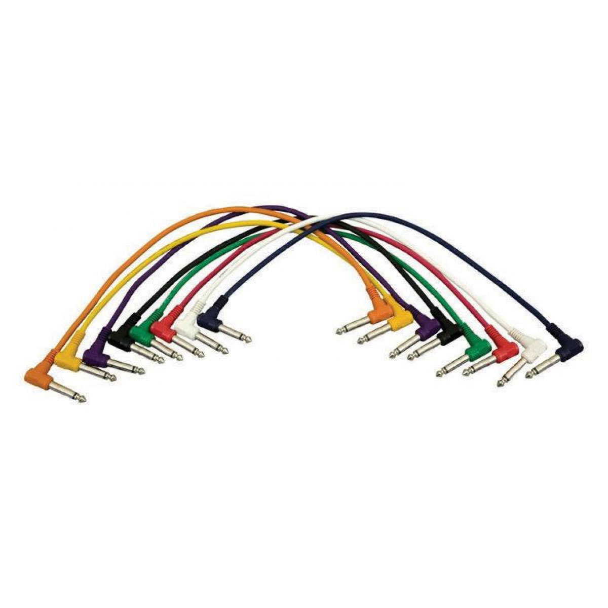 

On-Stage PC18-17QTR-R Right-Angle Patch Cables, QTR-QTR, 8 Pack