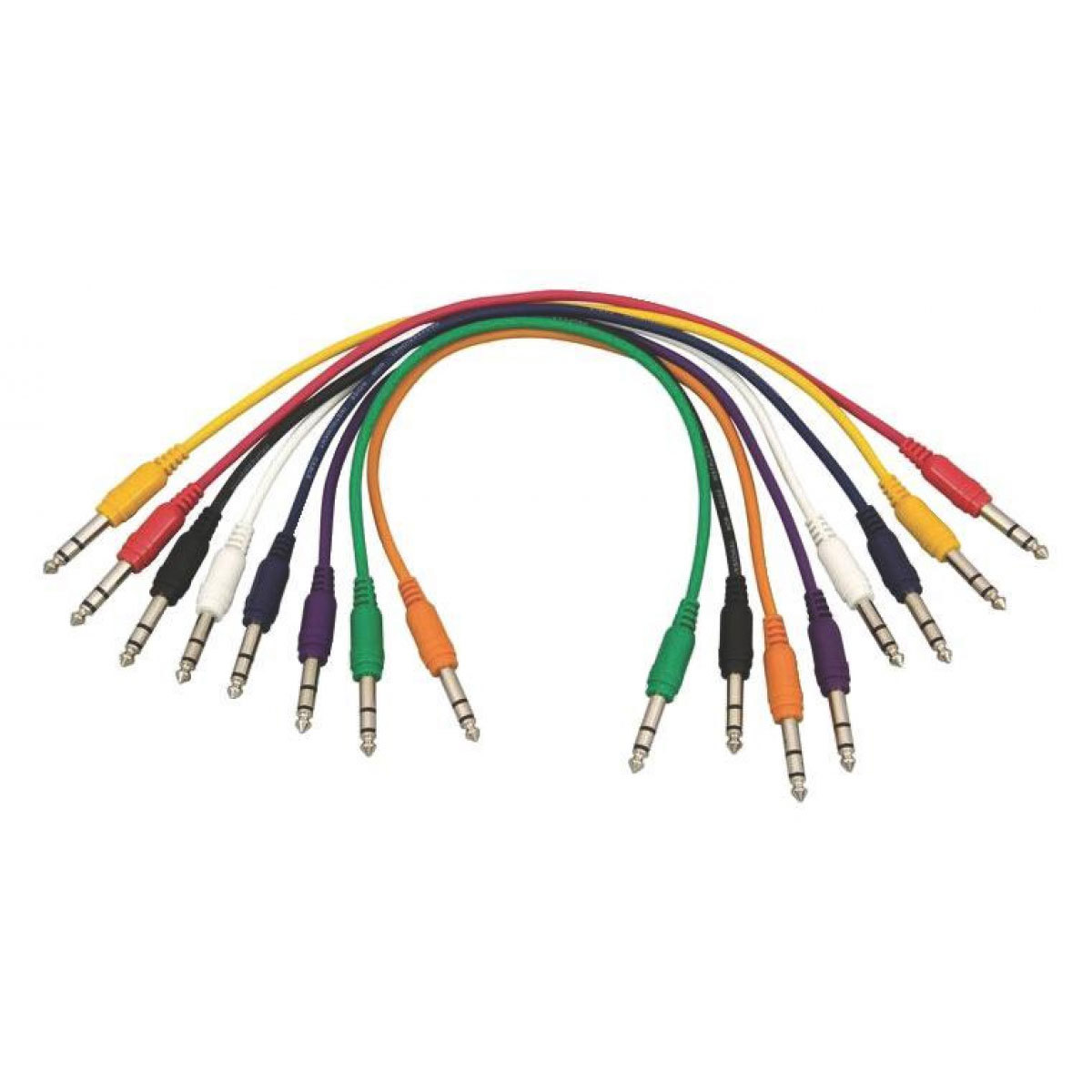 

On-Stage PC18-17TRS-S Straight Patch Cables, TRS-TRS, 8 Pack
