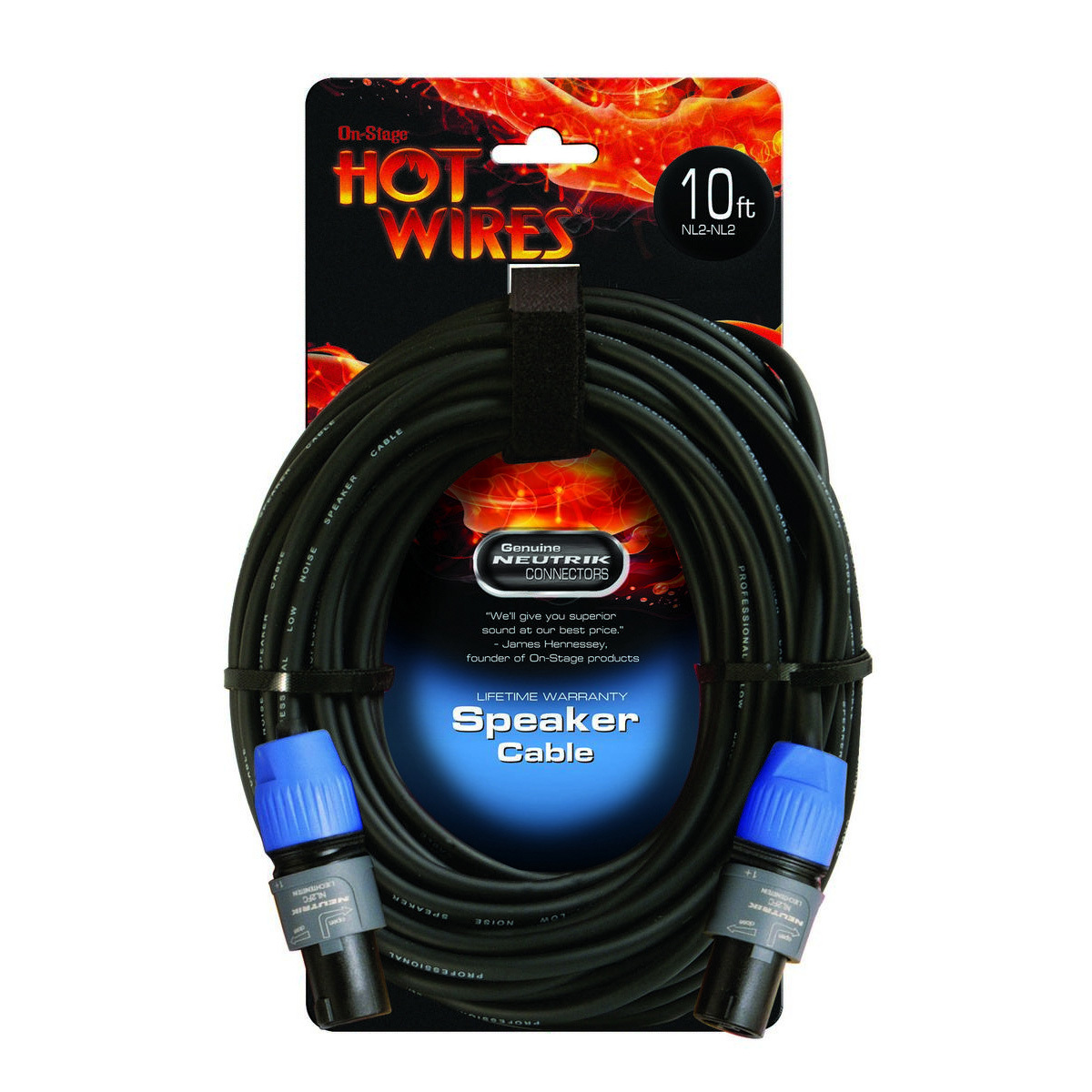 

On-Stage SP14-10SS Speakon Cable with Neutrik Connectors, 10', NL2-NL2