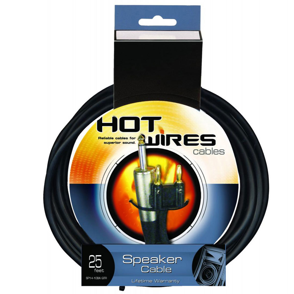 

On-Stage SP14-25BAQTR 14AWG Speaker Cable, 25', Banana-QTR