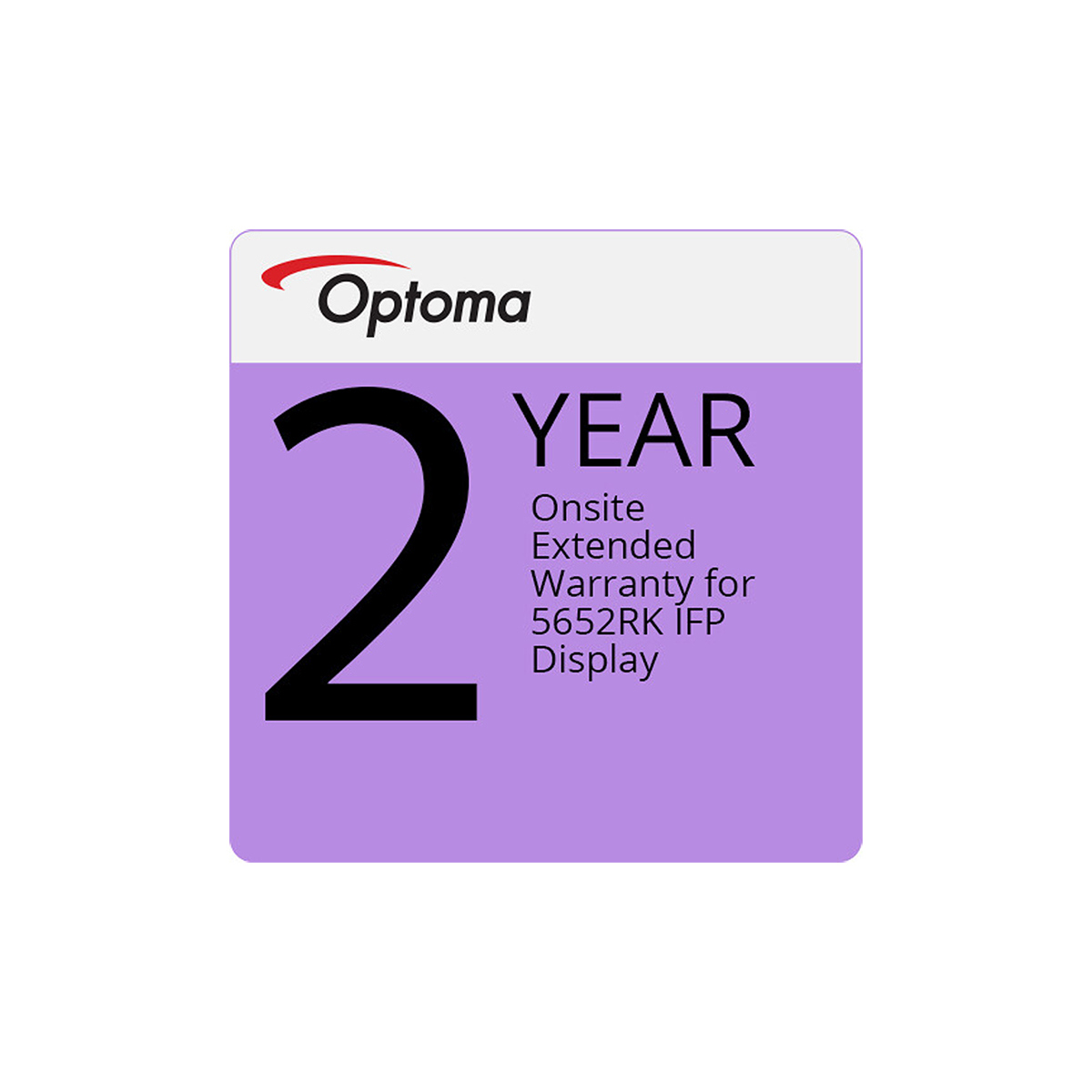 

Optoma 2-Year Onsite Extended Warranty for 5652RK 65" 4K UHD Flat Panel Display