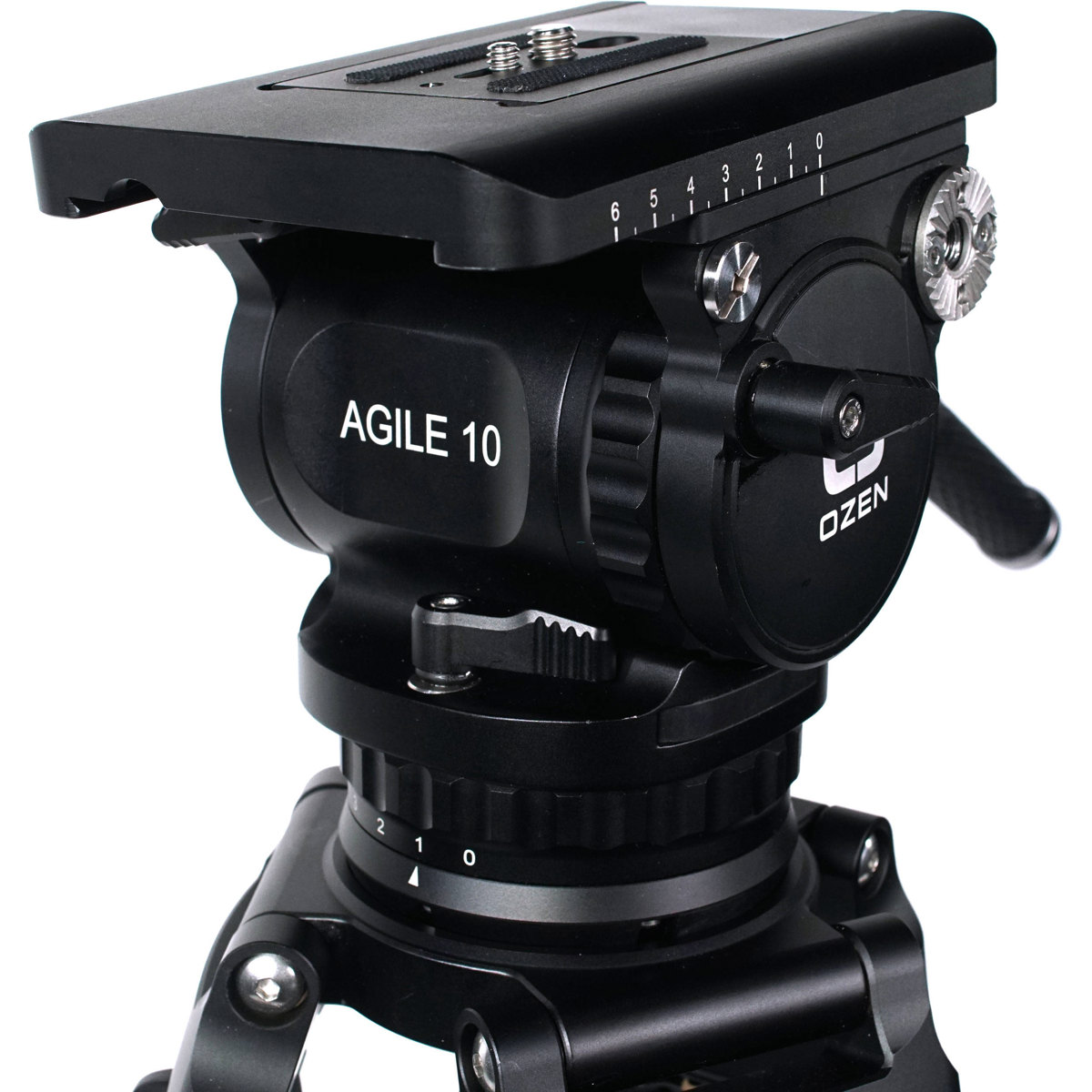 

OZEN AGILE 10S Fluid Head with S-LOC Camera Mounting Plate, 2.2-26 lb Payload