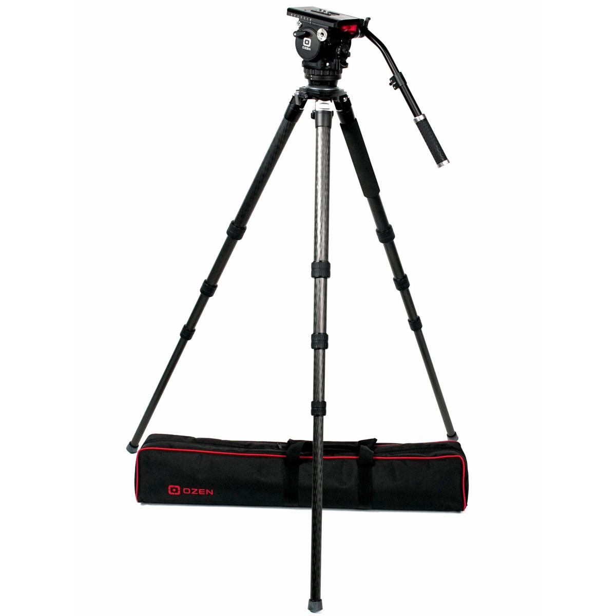 

OZEN 10CF3 4-Section Carbon Fiber Tripod w/AGILE 10 100mm Fluid Head, E-Z Load