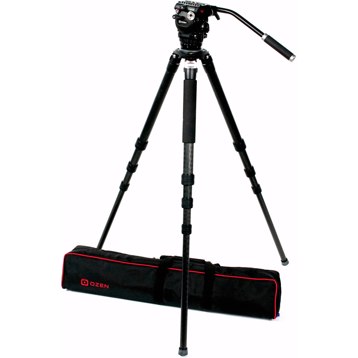 

OZEN 10CF3s 4-Section Carbon Fiber Tripod with AGILE 10S 100mm Fluid Head,S-Loc